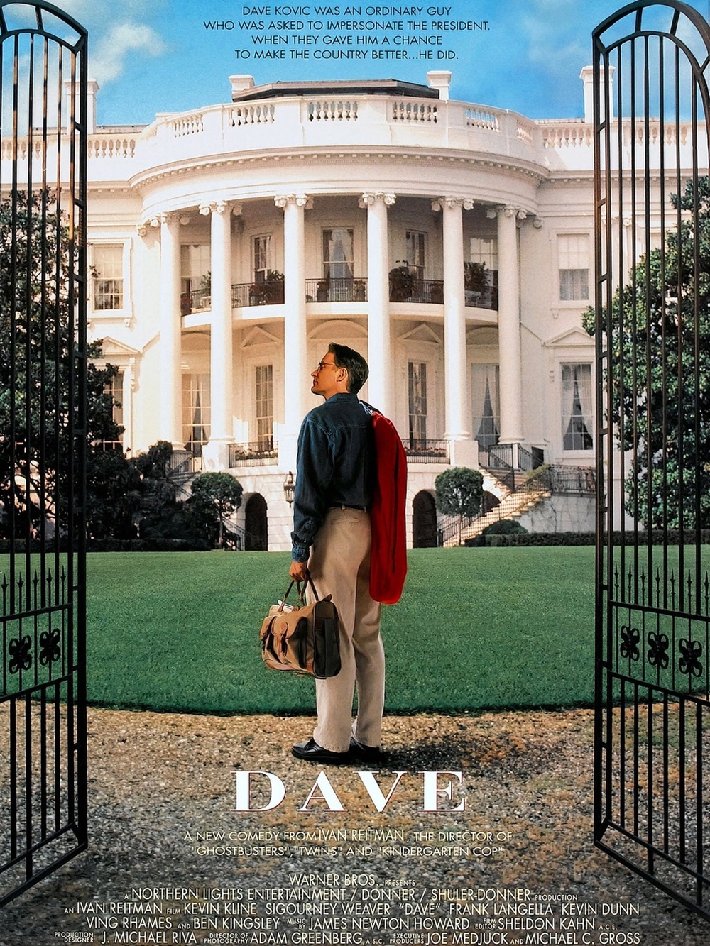 Dave, 1993 one sheet  poster, rolled 27'' x 40'', single sided, K.Kline/S.Weaver
